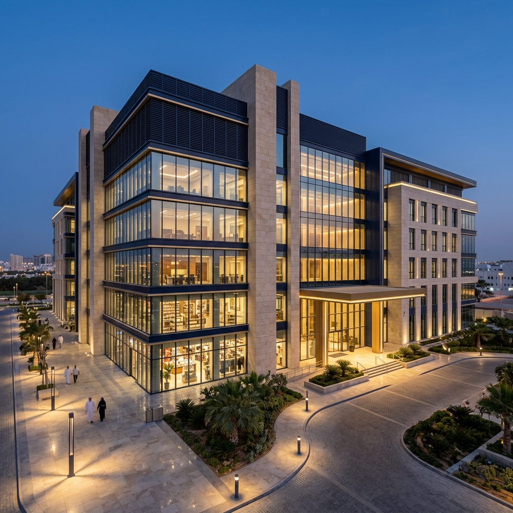 Modern commercial and public facility environment in Oman (Visual Reference)